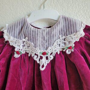 Burgundy Velvet Dress